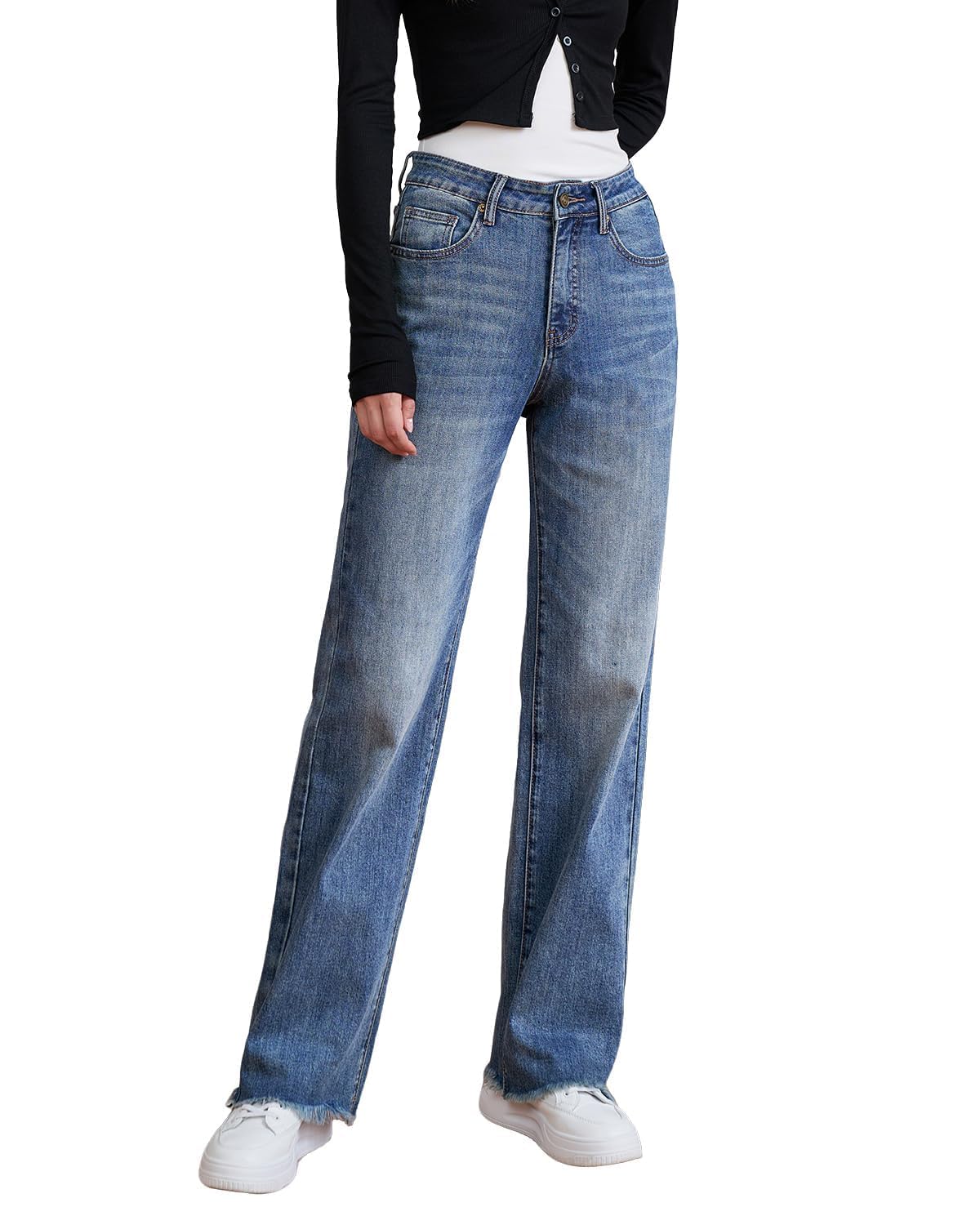 High Waisted Straight Leg Tummy Control Jean