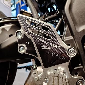 Resin Bike Motorcycle 3D Stickers Compatible with Yamaha Tracer 9 GT+ 2021-2024. Bike Protection Heel Pad from Bumps and Scratches. Pair of Stickers 3D Resin Gadget Moto