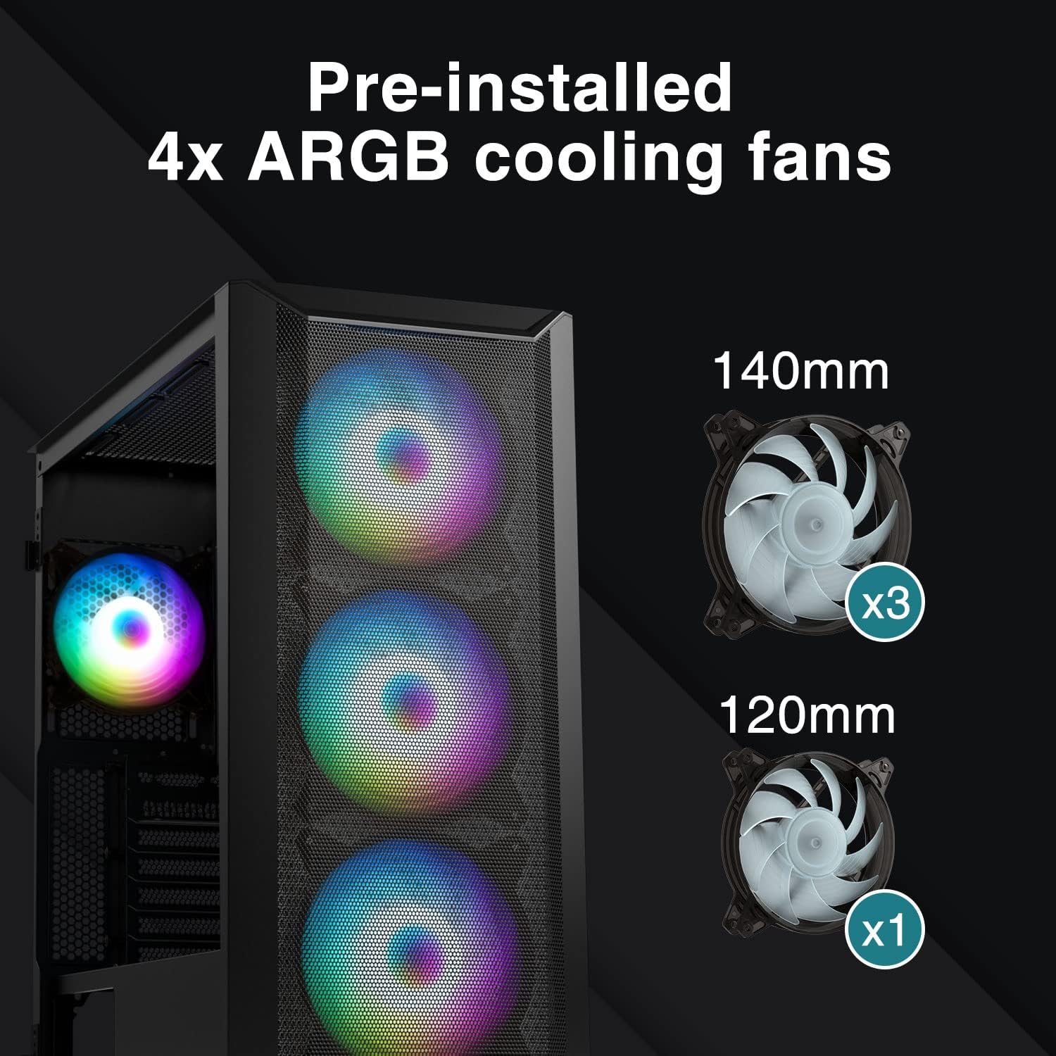 Buy MidTower PC Case, DARKROCK Baikal ATX Case Top 360mm Radiator