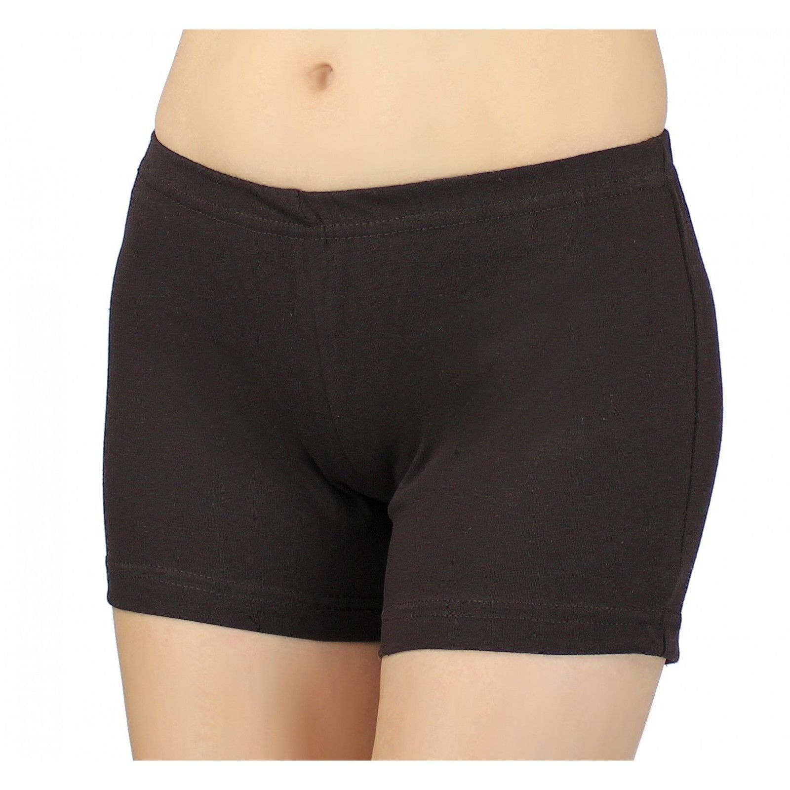 elegance1234 LADIES SUPERB SOFT STRETCH COTTON LYCRA SEXY SHORTS **SAME DAY POSTING** (X-Small UK 6/8, BROWN)