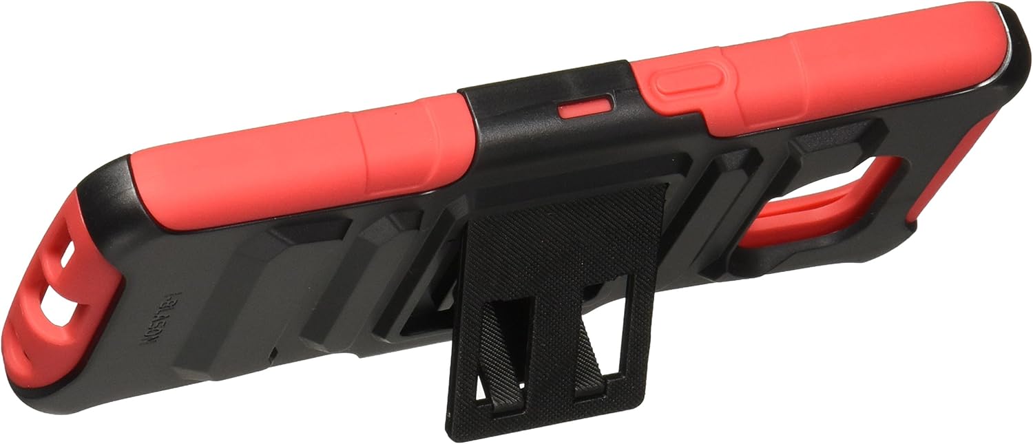 i-Blason Case Designed for Samsung Galaxy S6, Prime Series Kickstand Galaxy S6 2015 Release Heavy Duty Dual Layer Combo Holster Cover case with Locking Belt Swivel Clip (Red)