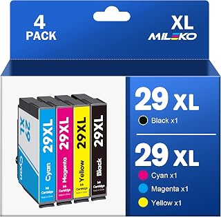 29XL Ink Cartridges Multipack Replacement for Epson XP 245 Printer 29 XL Ink Cartridges Compatible for Expression Home XP342 XP352 XP442 XP345 XP235 XP355 XP452 XP335-4 Pack(Black/Colours)