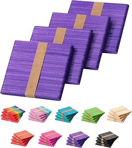 Mr. Pen - Palitos de manualidades, paquete de 200, palitos de paleta morada, palitos de paletas para manualidades, palos de madera, palos para