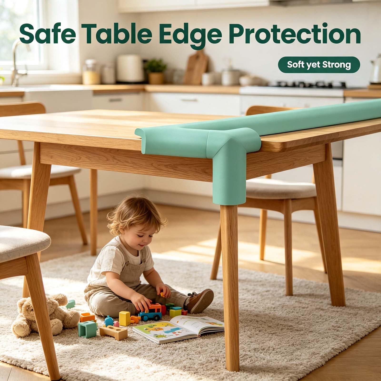 Barre De Protection en Mousse, Bande De Protection, Protège-Coins, Protection des Bords, Bande Anti-Choc pour Meubles, Tables Et Bureaux, Coussin Amortissant Souple