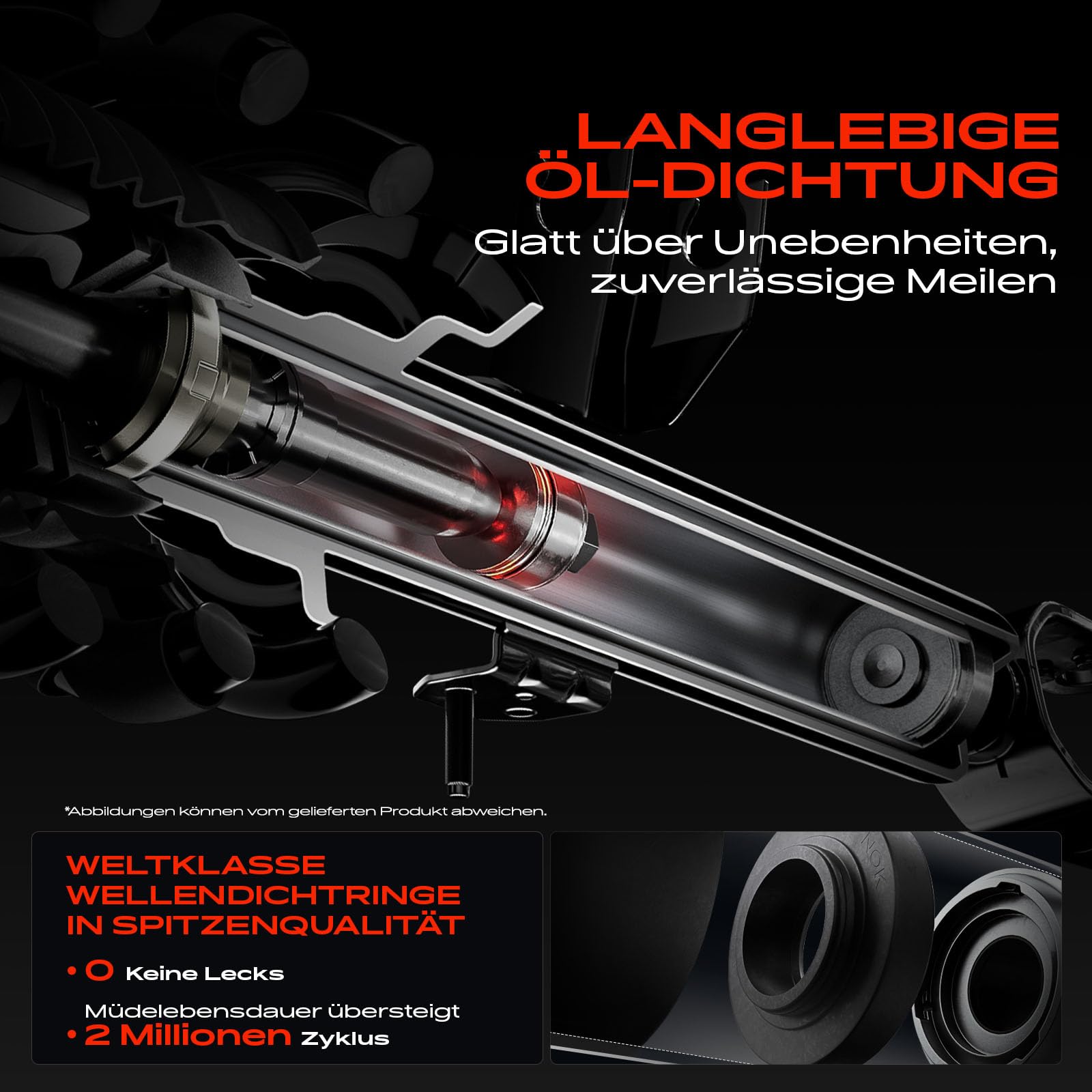Frankberg 2x Stossdämpfer Stoßdämpfer Vorne Links Rechts 628mm Gasdruck Kompatibel mit 5er Touring E61 5er E60 Replace# 31326764458,31306775057