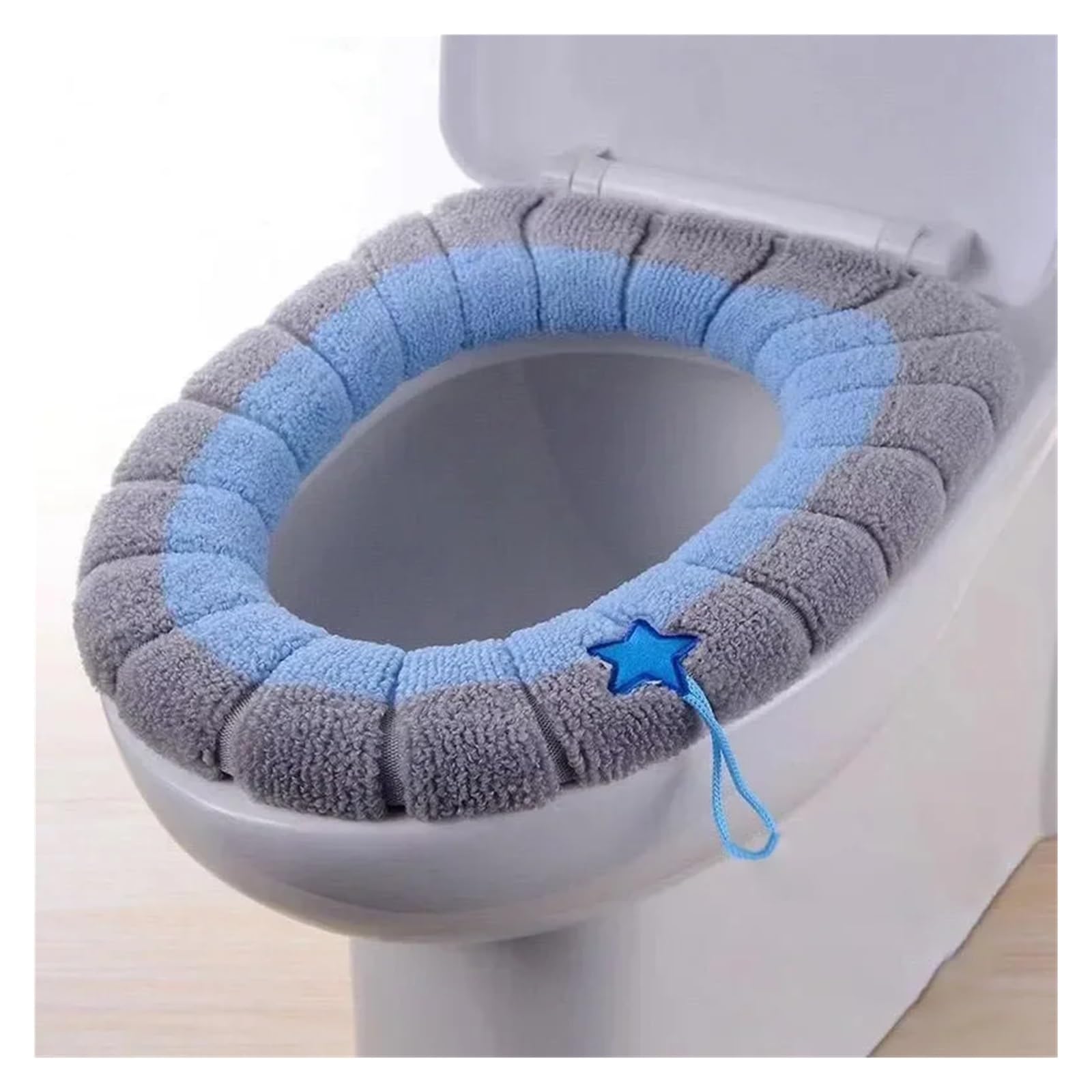 HLAVORTEXA Universal Toilet Seat Cover Winter Warm Soft WC Mat Bathroom Washable Removable Zipper with Flip LidHandle Household(Color-01)