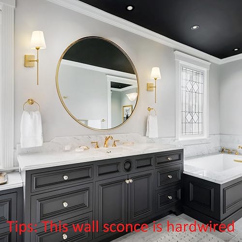 Miniatura 4 de Juego de 2 apliques de pared de tela blanca, lámparas de pared industriales retro cableadas, apliques de tocador de baño, lámparas de pared para