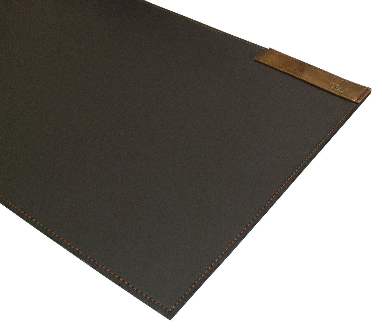 Schreibunterlage Schreibtischunterlage echt Leder ca. 70 x 46 cm Antik schwarz Jahreszahl 1973