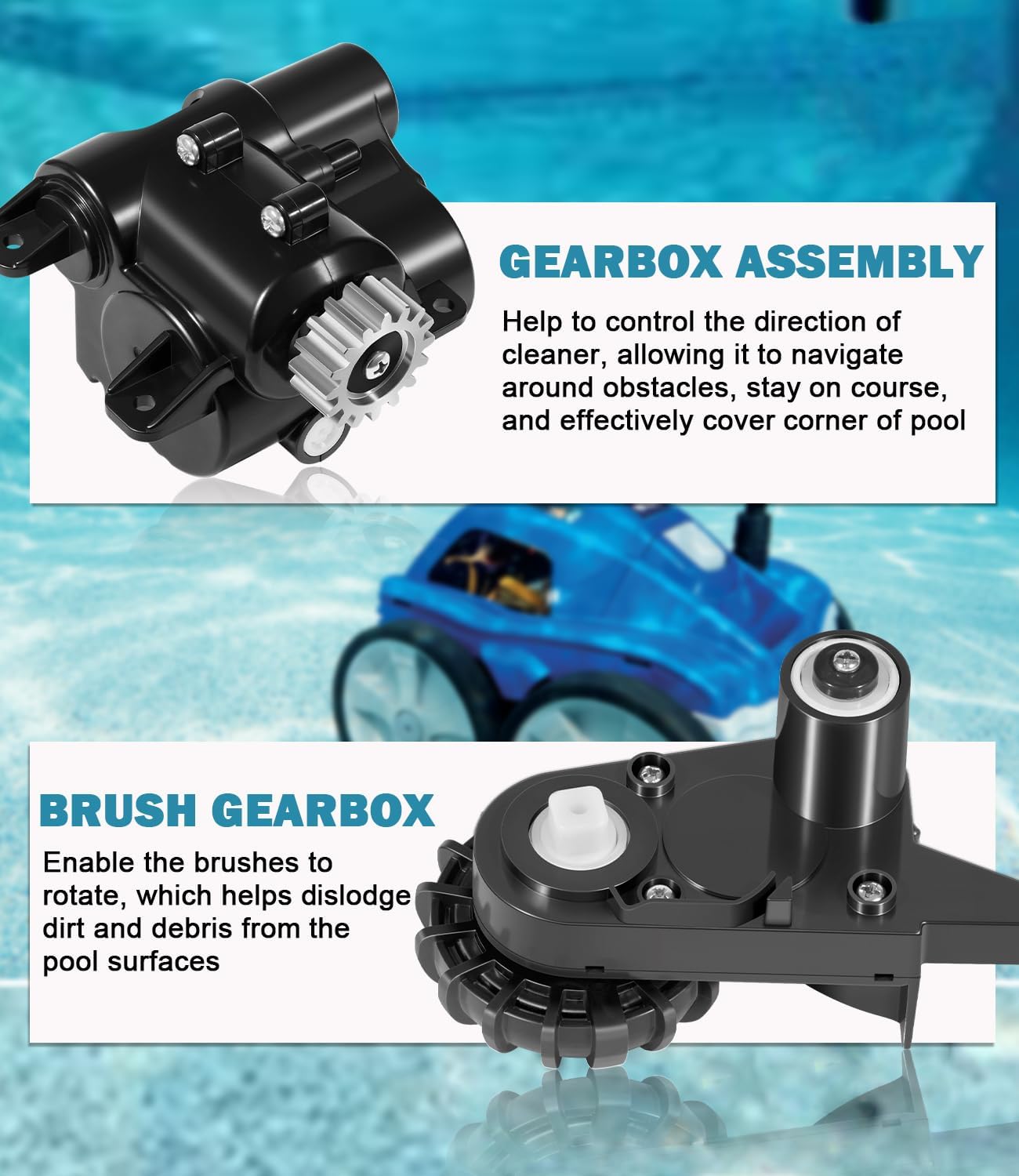 Bonbo R0995100 Tune Up Kit for Polaris Quattro P40 P4000 Pool Cleaner, Rebuild Replacement Parts with Drive Shaft, GearBoxs, Axles, Bearings and Cyclonic Turbines