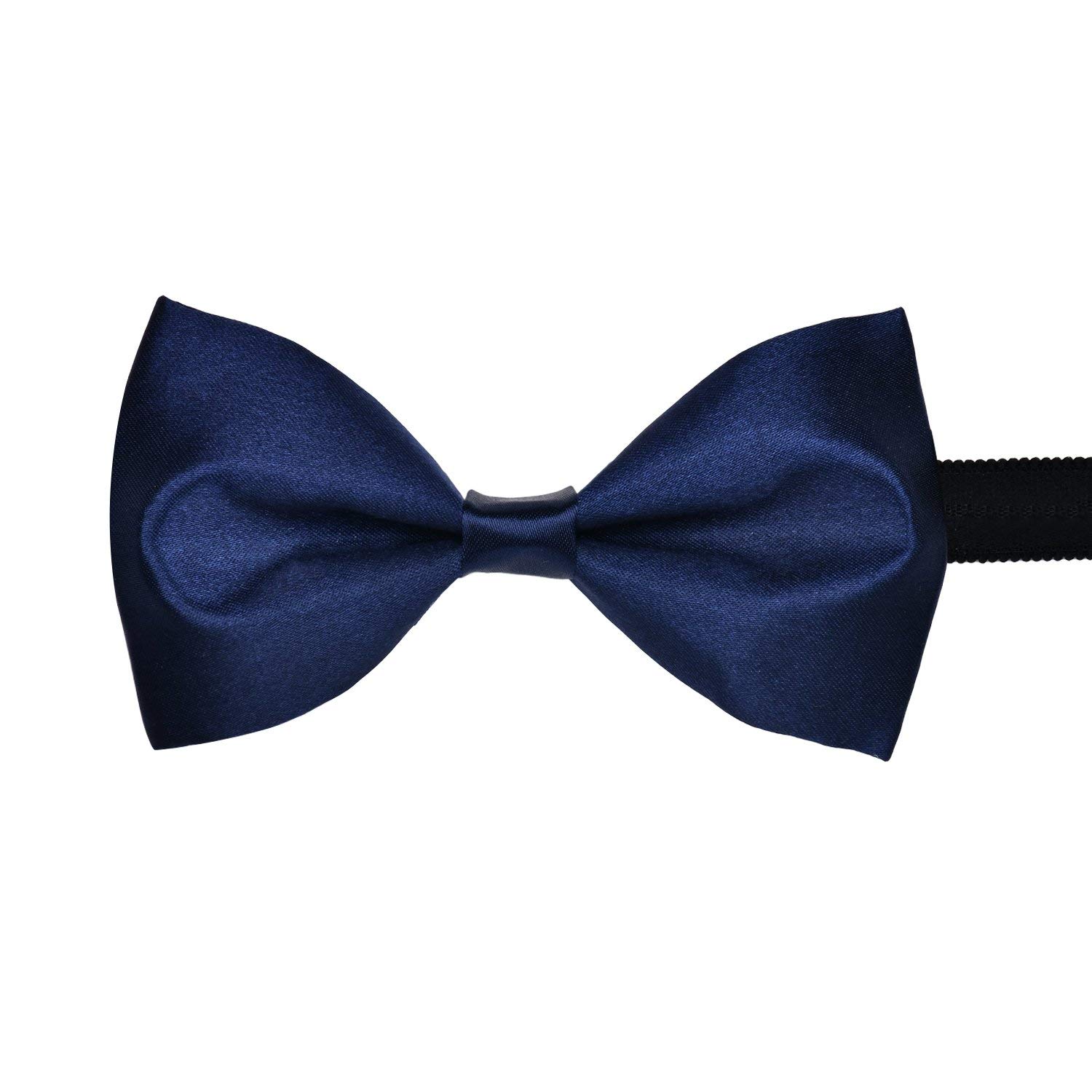 JMP Men's Cotton Essential Bowtie (Navy Blue, Free Size)