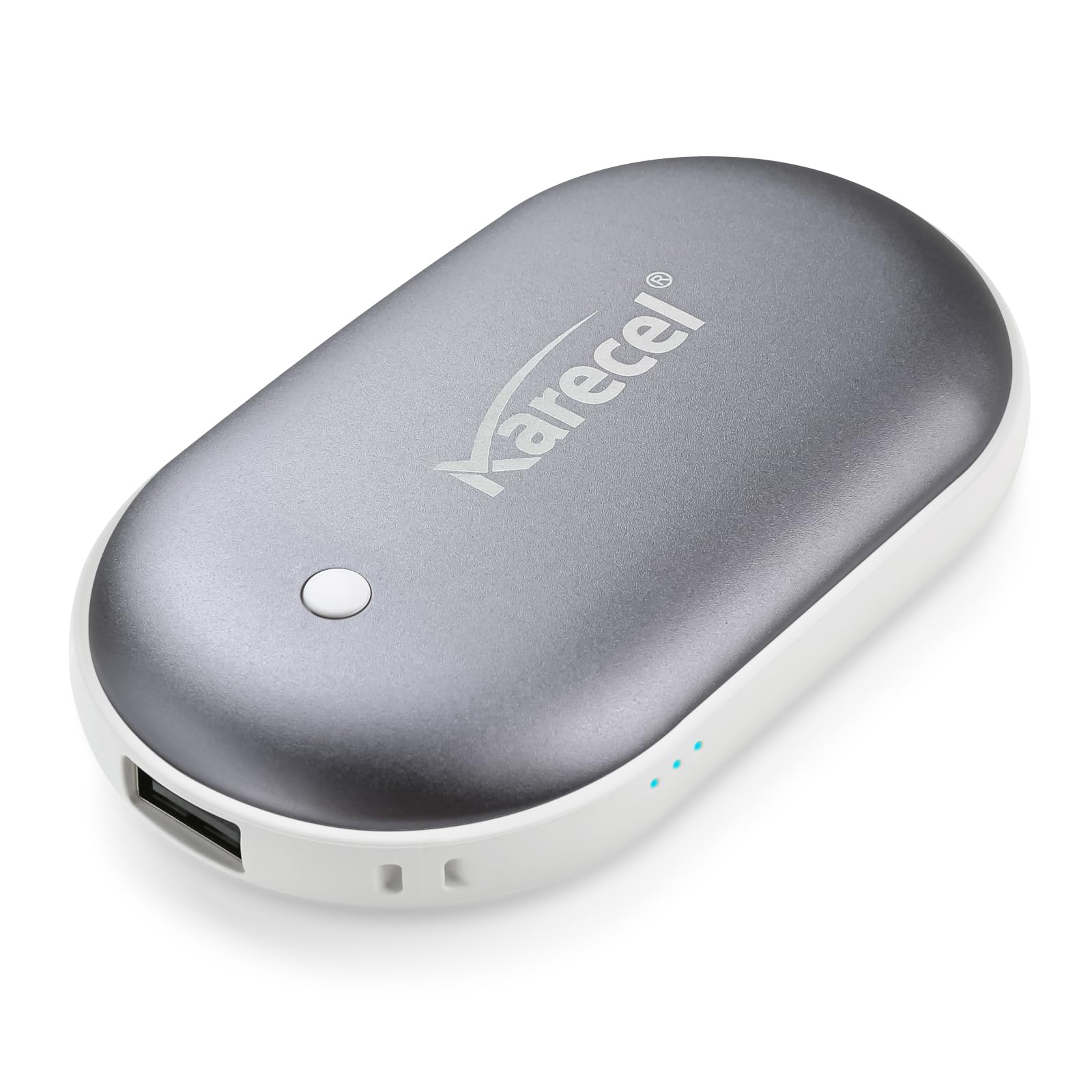 Karecel Rechargeable Hand Warmer, 5200mAh Double-Sided Instant Heating Electric Hand Warmer Power Bank, Up to 11Hrs, USB Portable Handwarmer Pocket Heater, Tech Gifts for Men Women, Winter Essentials