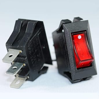 ZE-215 Illuminated Red Rocker Switch 120 volts 15 amps for Heater