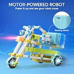 JOVA Klever Kits 36-in-1 Motor Robotic Kits, Make Your Own Kids Craft Kits Educational STEM Toys for Ages 8-13 Boys and Girls, Science Gifts for 8 Years Old