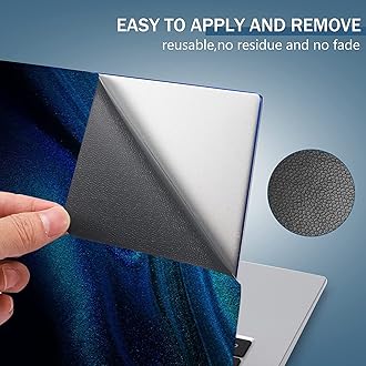 Laptop Skin Sticker Decal 15-15.6 Inches, Universal Reusable Vinyl Sticker for 12.1 13 13.3 14 15.4 Inches Netbook/Notebook PC, Waterproof & Scratch-Resistant (Blue Quicksand)