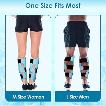 Comfytemp 2-Pack Leg Ice Pack Wrap for Sports Injuries, Hot & Cold Therapy