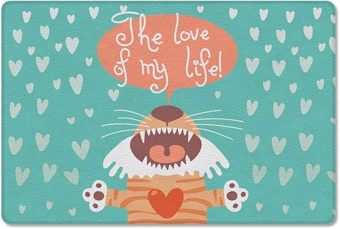 Amazon キッチンマット 台所マット Pvcマット はっ水加工 サッと拭ける 北欧 おしゃれ タイガー ラブハット イラスト 45x75 Cm 防水 防汚 滑り止め ズレにくい 速乾 お手入れ簡単 キッチン オフィス 室内 室外に対応 廊下敷き玄関マット Leo Bon Jp キッチン マット