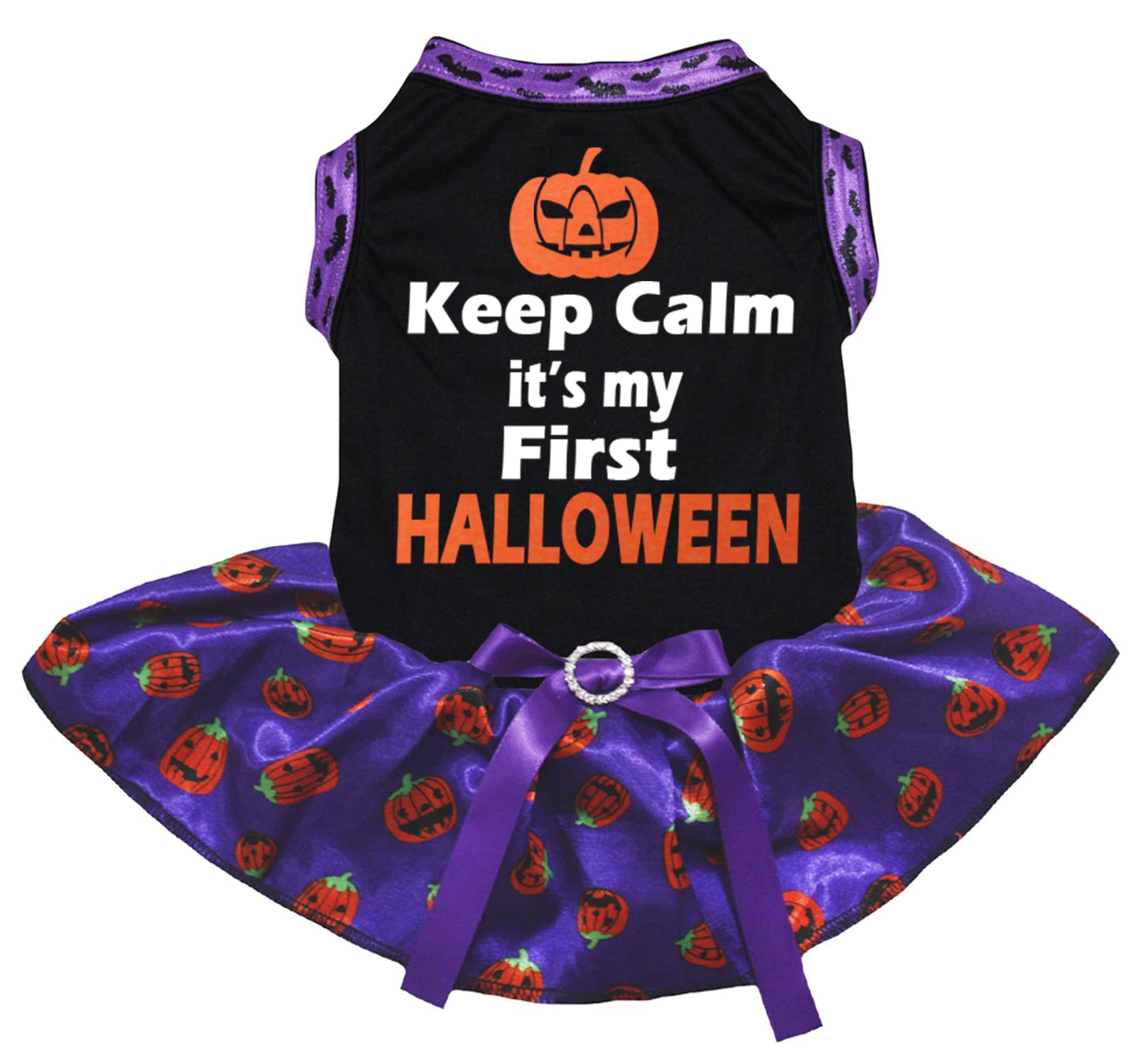 Robe pour chiot avec message humoristique habit noir et treillis look canin XXL