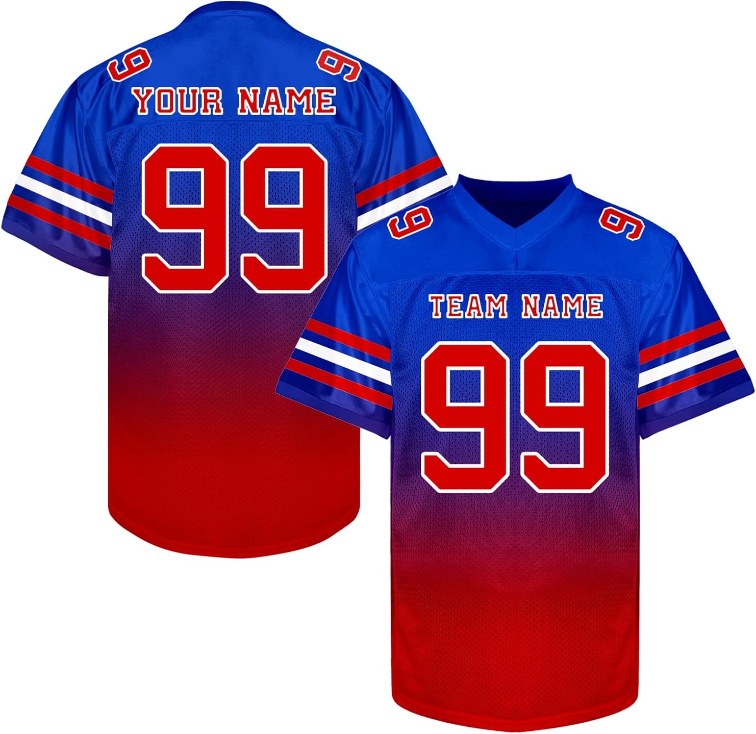 Custom Football Jersey Personalized Logo Name Number Practice Shirt Printed Stitched Sports Uniform Gift for Men Women Youth