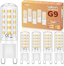 G9 LED Bulbs Warm White-5 Pcs, 5W 3000K G9 Led Light Bulbs, (45W Equivalent Halogen) Energy Saving, 500LM CRI>80, 360° Beam Angle, No Flicker, Non-Dimmable, for Home Lighting, Crystal Chandelier