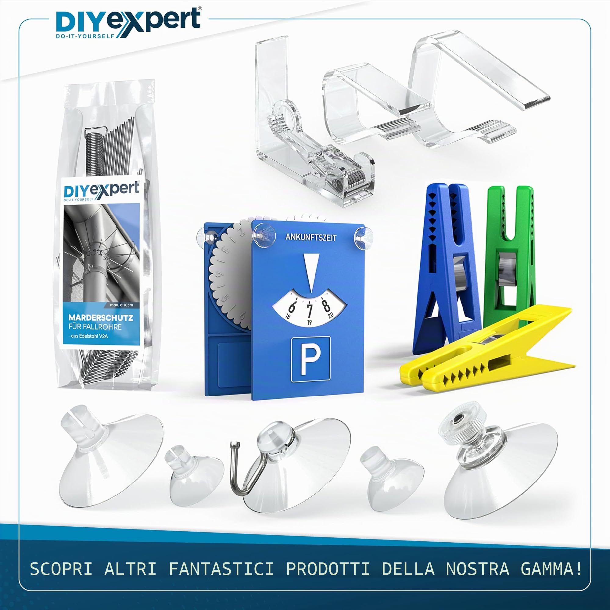Mollette per tovaglia trasparenti 25 mm 4 pezzi antiscivolo resistenti alle intemperie Germania