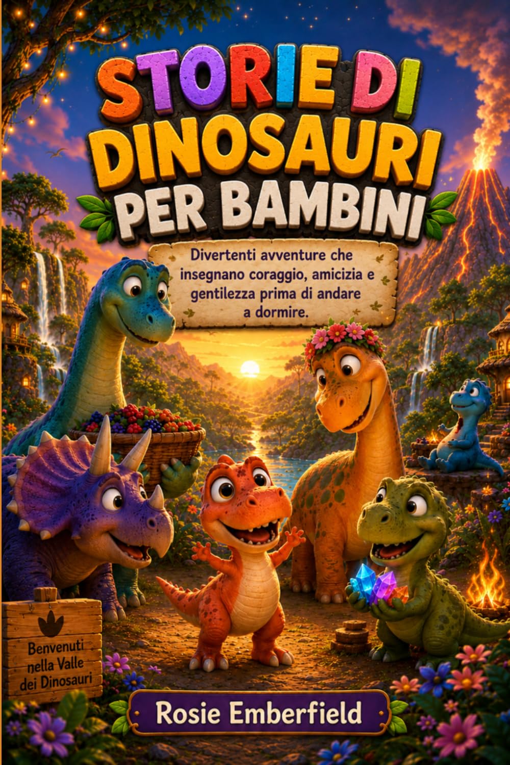STORIE DI DINOSAURI PER BAMBINI: Divertenti avventure che insegnano coraggio, amicizia e gentilezza prima di andare a dormire.