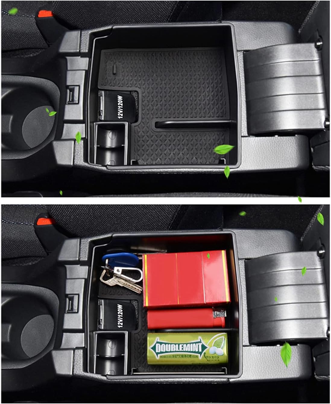 LFOTPP Center Console Organizer for 2020 2021 T*oyota Corolla E210 Hatchback Car Armrest Secondary Box Organizer Tray Sunglasses Holder Car Interior Container Divider Glove Box Pallet Tray (Black)