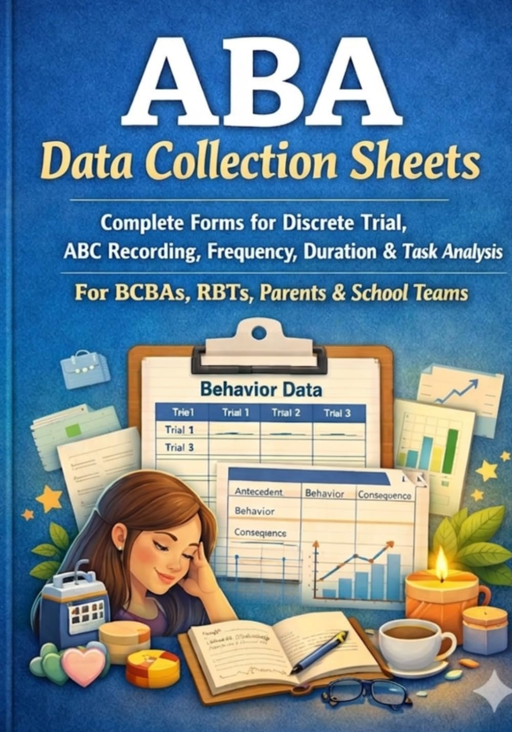 ABA Data Collection Sheets: Complete Forms for Discrete Trial, ABC Recording, Frequency, Duration & Task Analysis for BCBAs, RBTs, Parents & School Teams