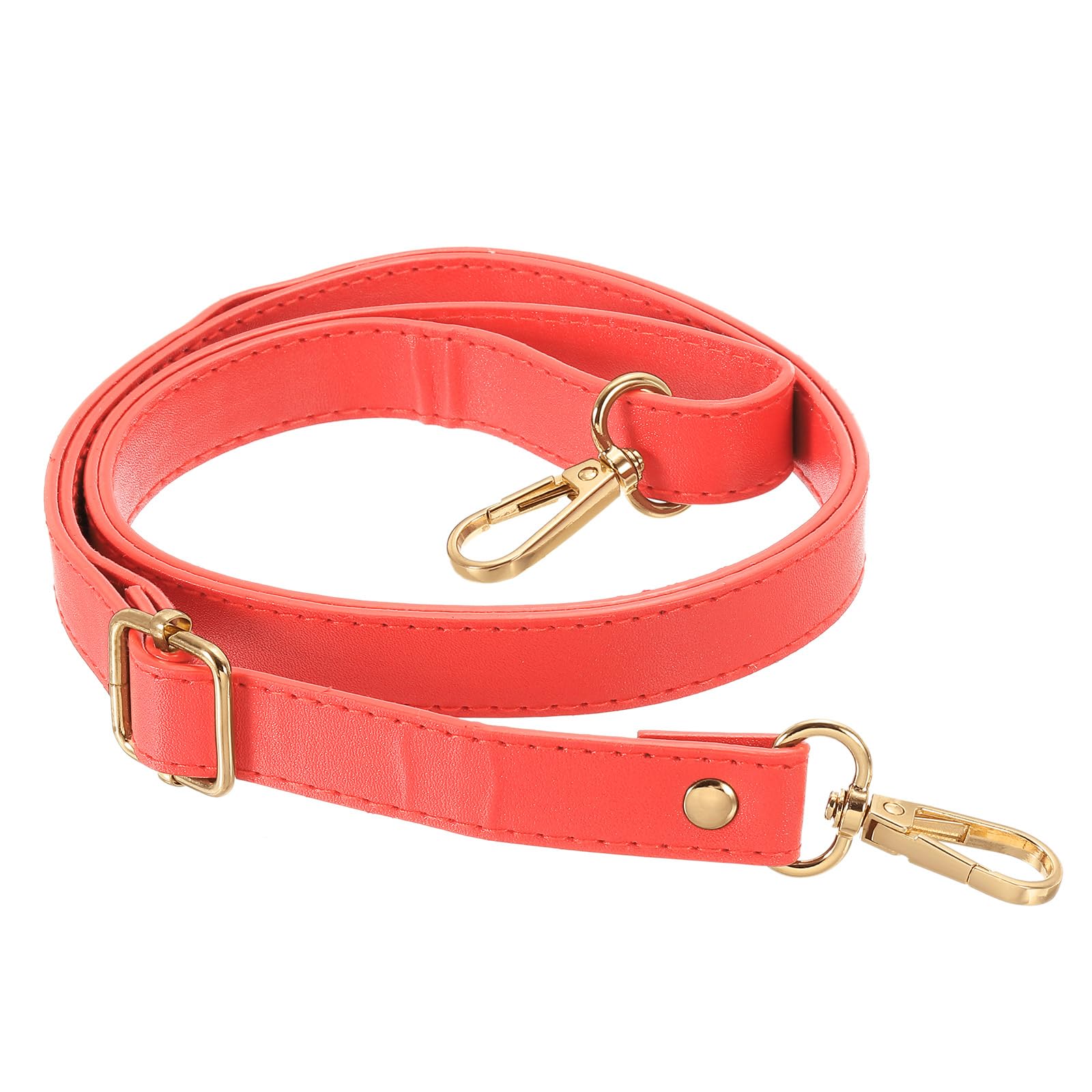 PATIKIL Leather Purse Strap Replacement 51 Inch, Adjustable Shoulder Crossbody Replacement Strap with Gold Hardware, Fuchsia