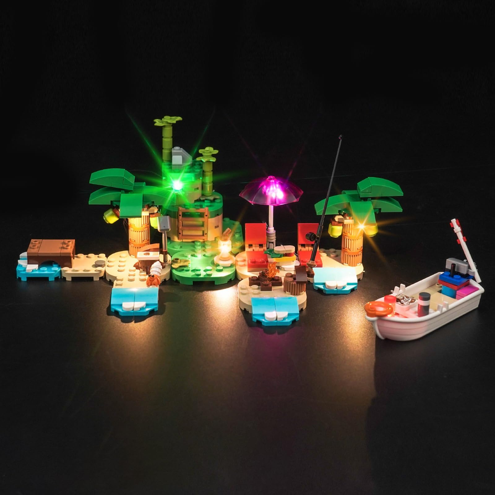 LocoLee LED Light Kit for Lego Animal Crossing Snow Kapp'n's Island Boat Tour 77048 (No Models Only Light) Creative Lighting Set Accessories Compatible with Lego Kapp'n's Island Boat Tour 77048 Set