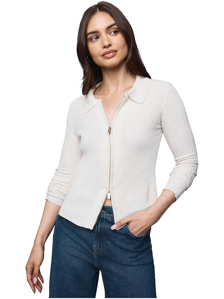 White Splendid Georgie Two Zip Sweater