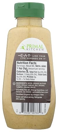 Primal Kitchen Mustard Dijon Org 12 OZ