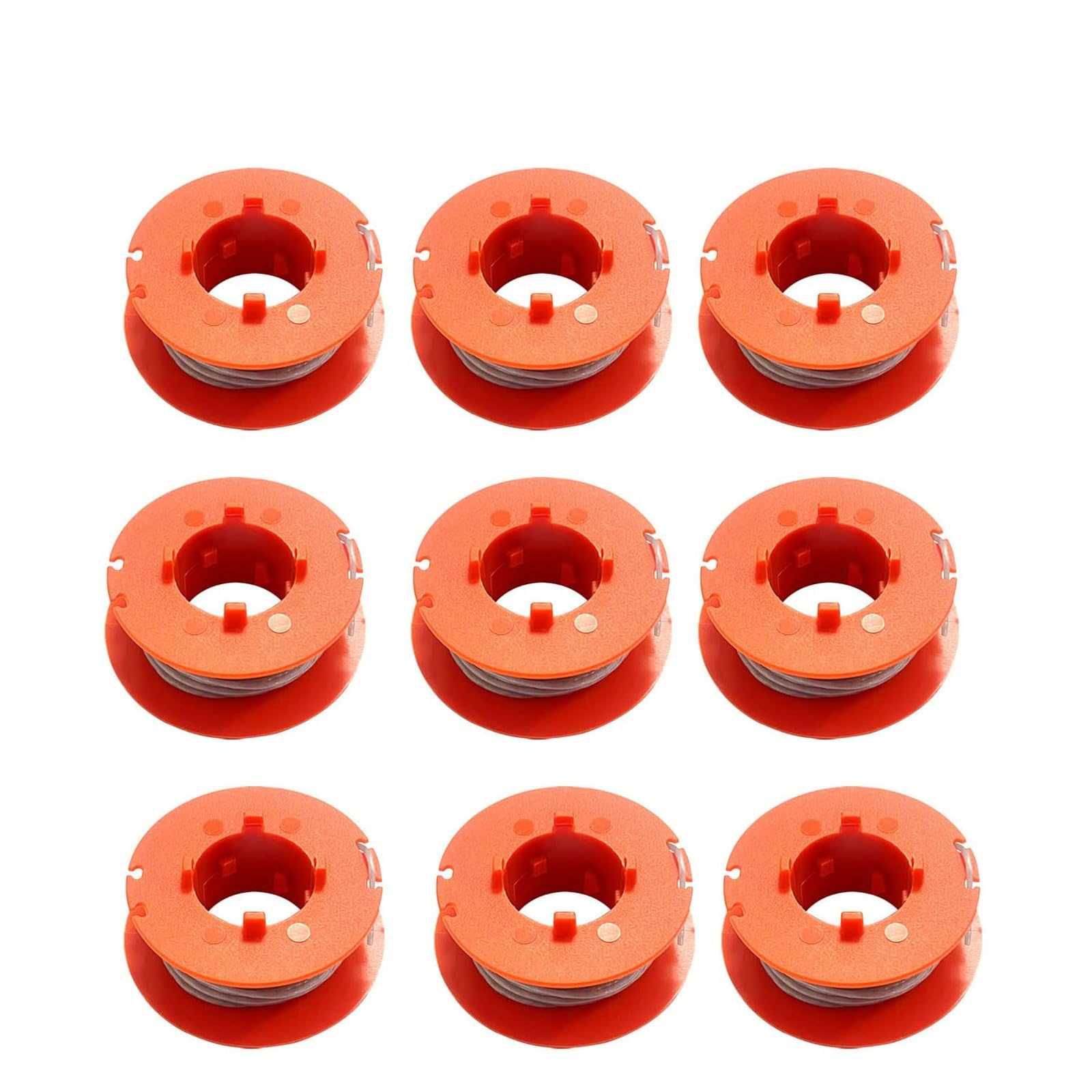 Lyshujli 9 Pack F016800175 Strimmer Spool Compatible with Bosch ART 23 26 30 Combitrim Easytrim Strimmer, Grass Trimmer Pro-Tap Automatic Spool Line with F016L71088 Cover (3 Spools + 1Cap)