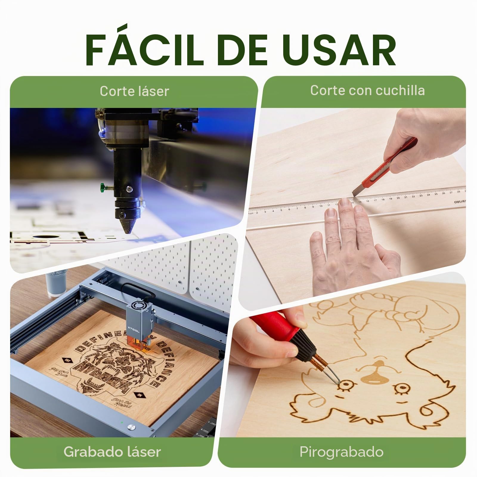 ROBOTIME Tablero Madera Contrachapada 3mm 30×30cm 36 Piezas Linden Tablero de Madera a Medida Para Bricolaje,Pirograbado Corte por Laser CNC Router Modelado