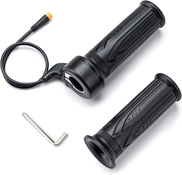 Zeekpowa Thumb Throttle Twist Throttle for Bafang BBS01B/BBS02B/BBS-HD Mid Drive Motors 3-Pin Female Connector eBike Conversion Kit Accessory