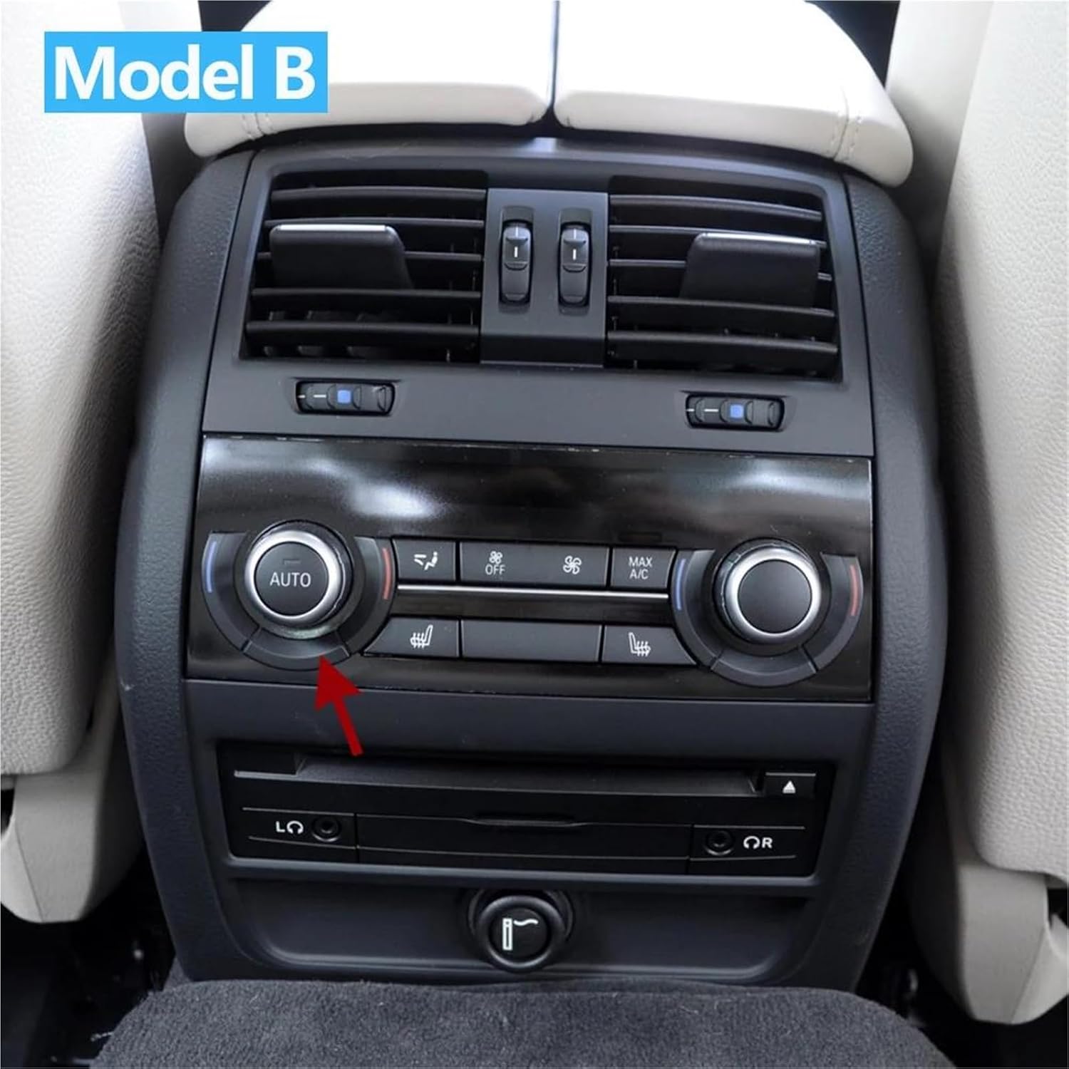 Car Air Conditioning Rear AC Switch Button Panel Control Frame Cover Trim for 7 Series F01 F02 2009 2010 2011 2012 2013 2014 2015