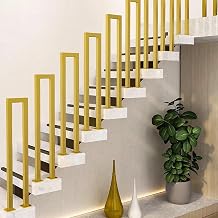 Stair Handrail, Handrails Stair Railing Indoor Outdoor, U-Shaped Stair Railing Handrail, Transitional Handrail Picket, for Indoor Outdoor Loft Entryway Decoration Hand RailsGold,3.3ft/100cm