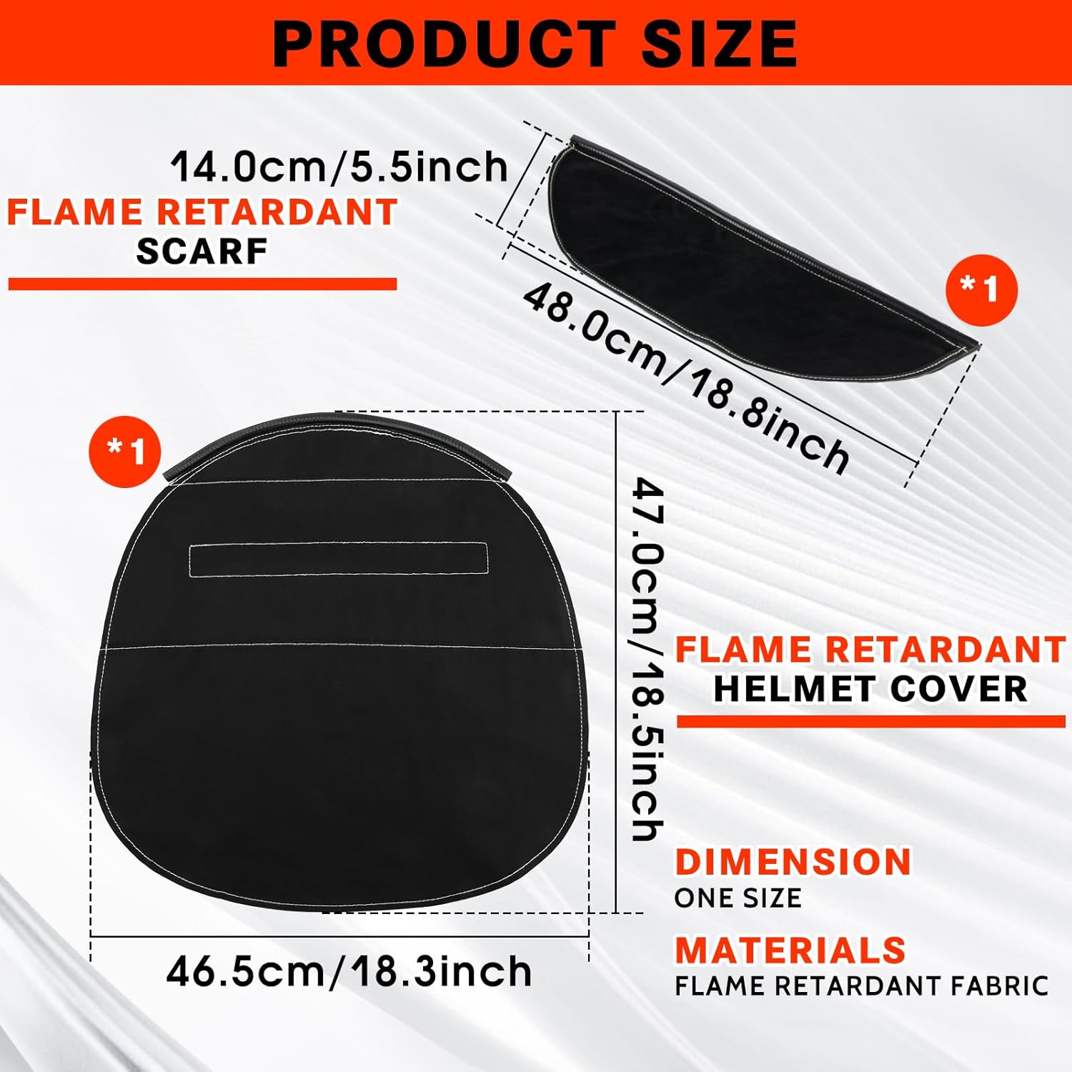 Friendship 2 Pack Welding Hood Cover FR Cotton Full Protection Welders Helmet Headgear Head Cap Headcover Compatible with Most Welding Helmets for Head and Neck Protection(Full Round Protection)