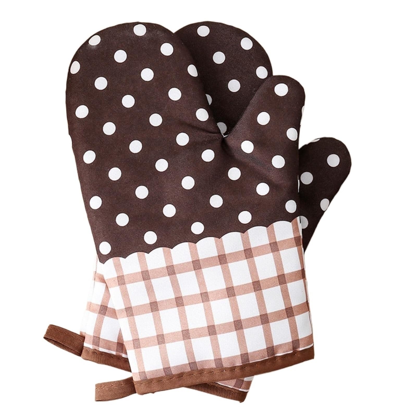 Manoplas Horno, Guantes Aislados For Horno, Poliéster, Algodón, Microondas, Antiescaldantes Cocinar Barbacoa(C)