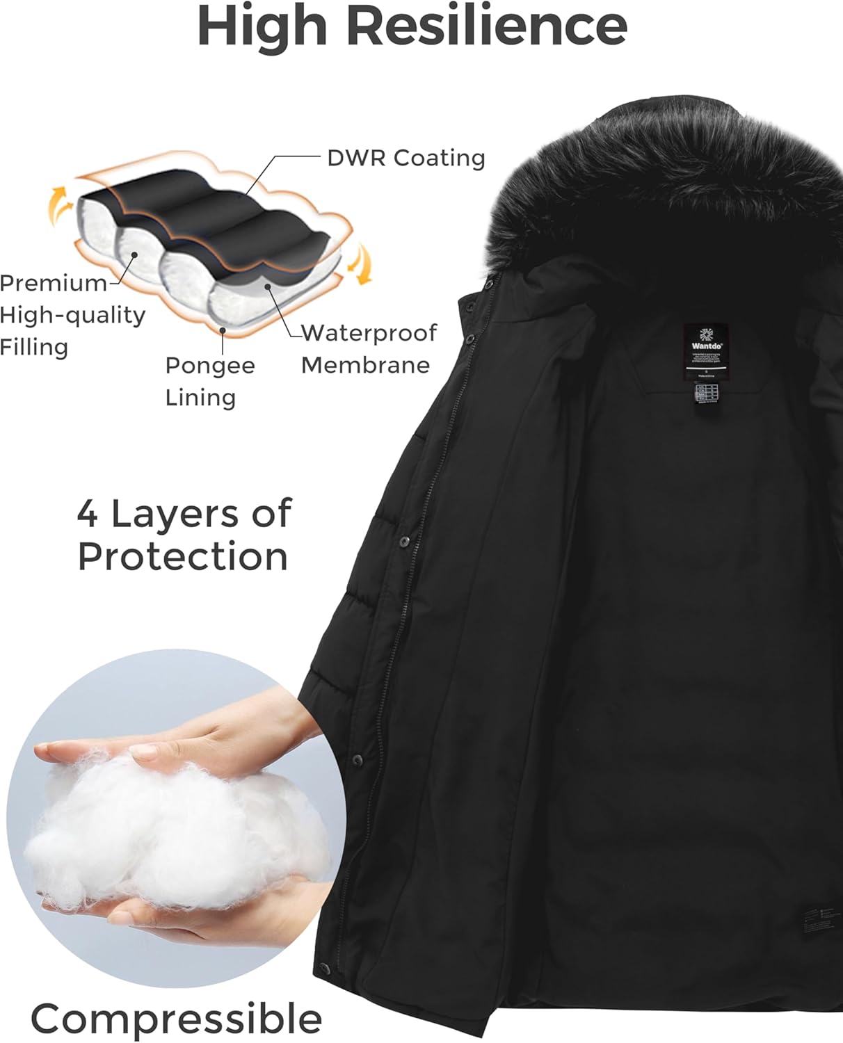 wantdo Women's Winter Jacket Puffer Coat Winter Coats for Women (Available in Plus Size) - Image 4