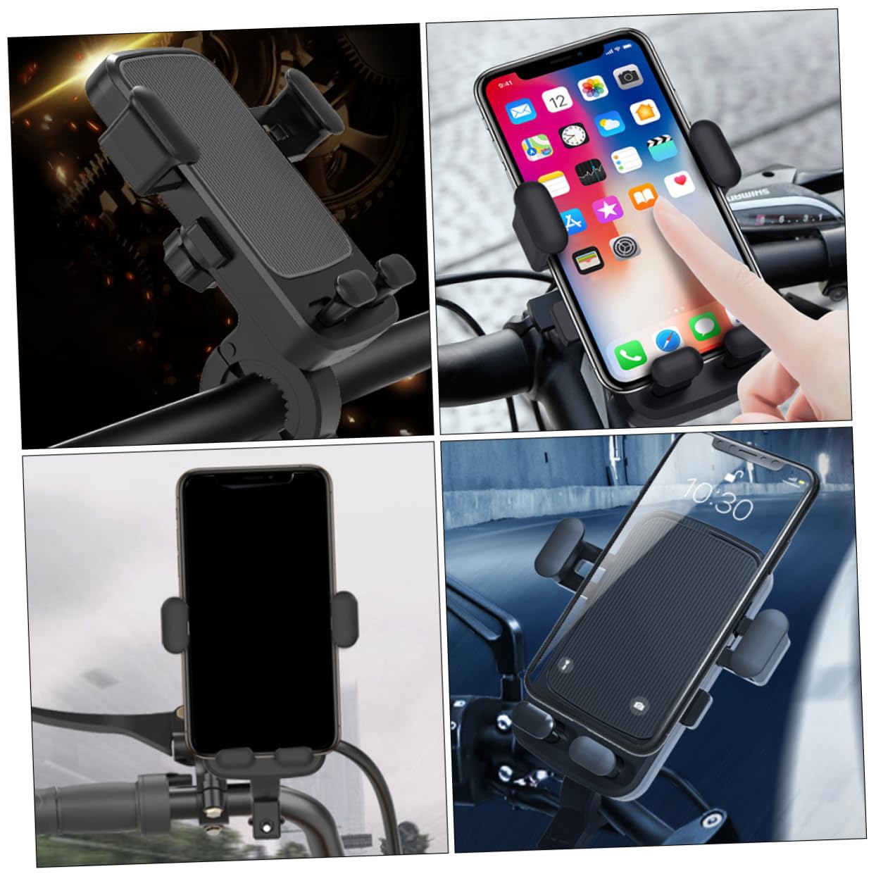 ULTECHNOVO 3pièces Support De Téléphone pour Vélo Rotatif Monture De Smartphone Universelle pour Et Scooter Accessoire Pratique Et Sécurisé pour Navigation à Vélo