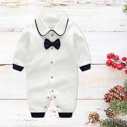Miniatura 3 de Mameluco de manga larga con lazo para recién nacido, para banquete, boda, ropa para bebés y niños