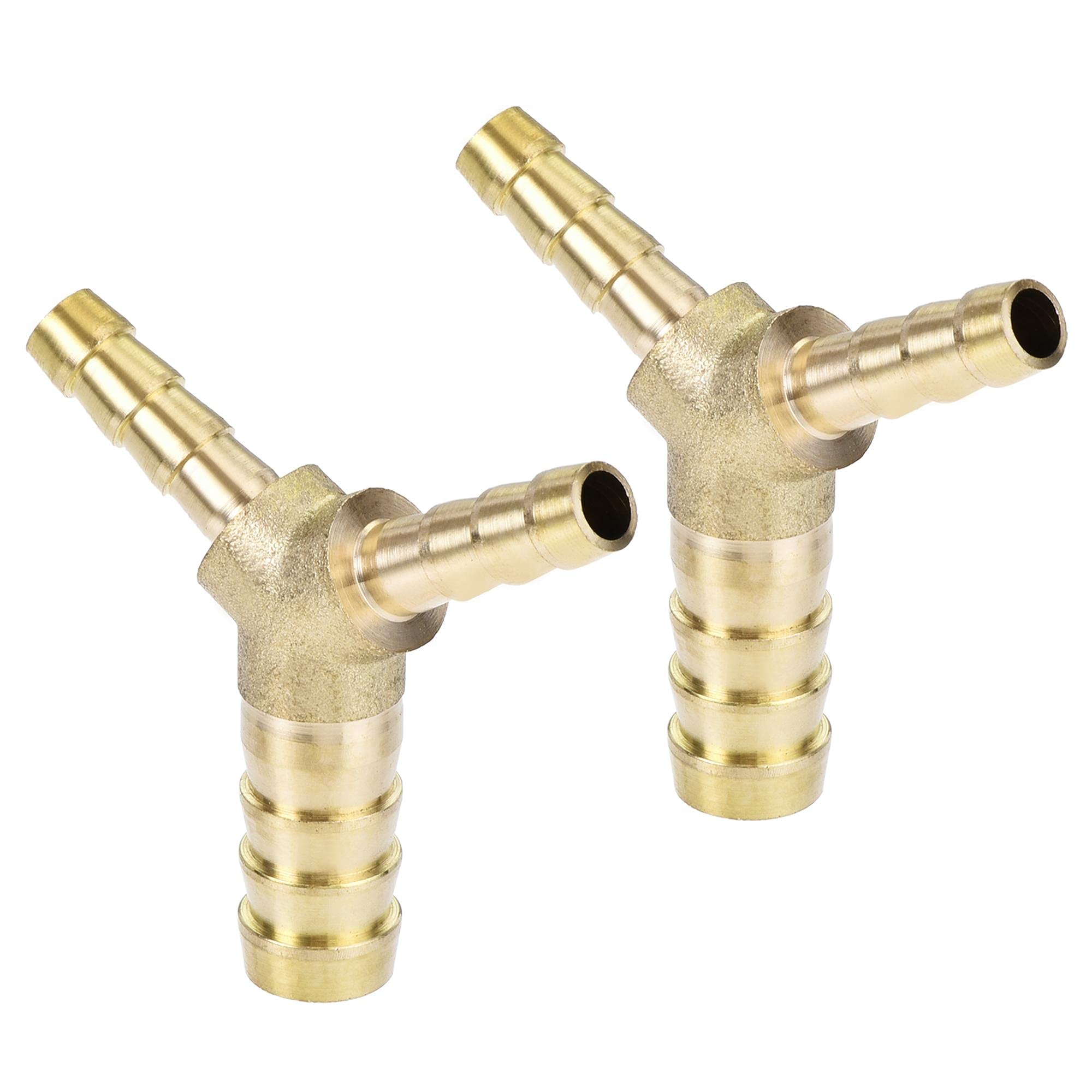 2) Two 3/32 Nylon Wye Y 3-Way Barb Black Tube Connector Fittings