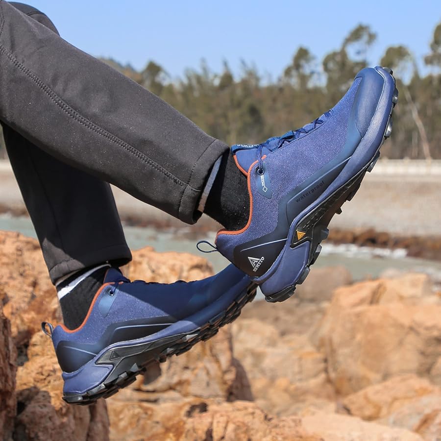 Amazon | HUMTTO メンズ オールテレイン 防水 ハイキングブーツ 軽量