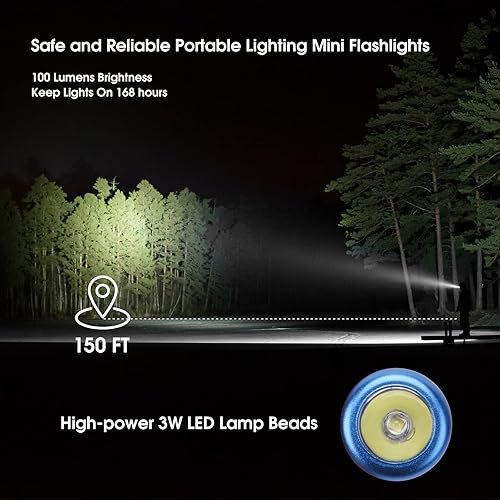 Miniatura 4 de QONYFONE Pequeñas linternas potentes, llavero mini linternas para emergencias, linternas de bolsillo impermeables, linternas de bolsillo de alto