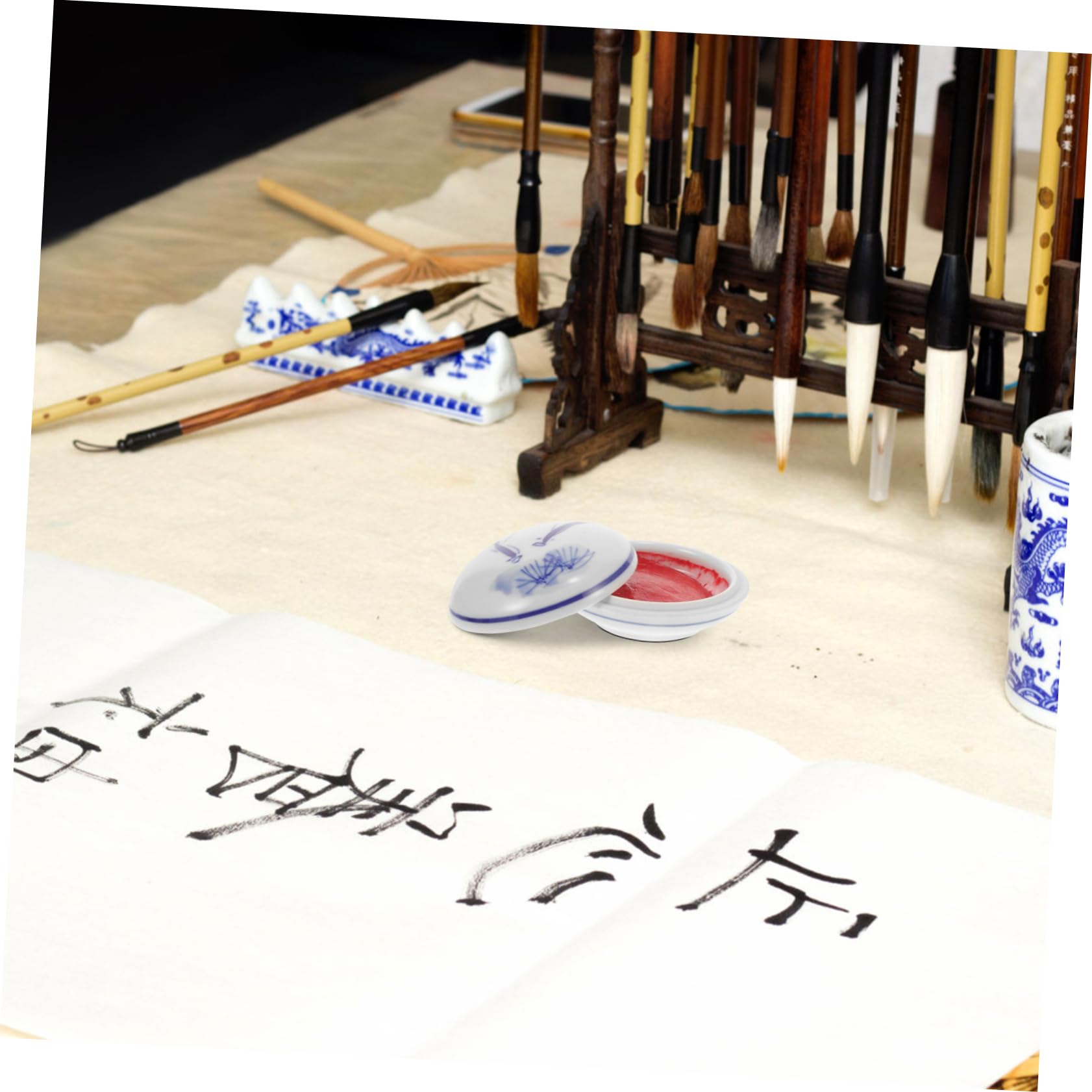 Uonlytech 5 Stück Stempelkissen Kalligraphie Pads Bastelkissen Kalligrafie-Angebot Malblöcke Keramik