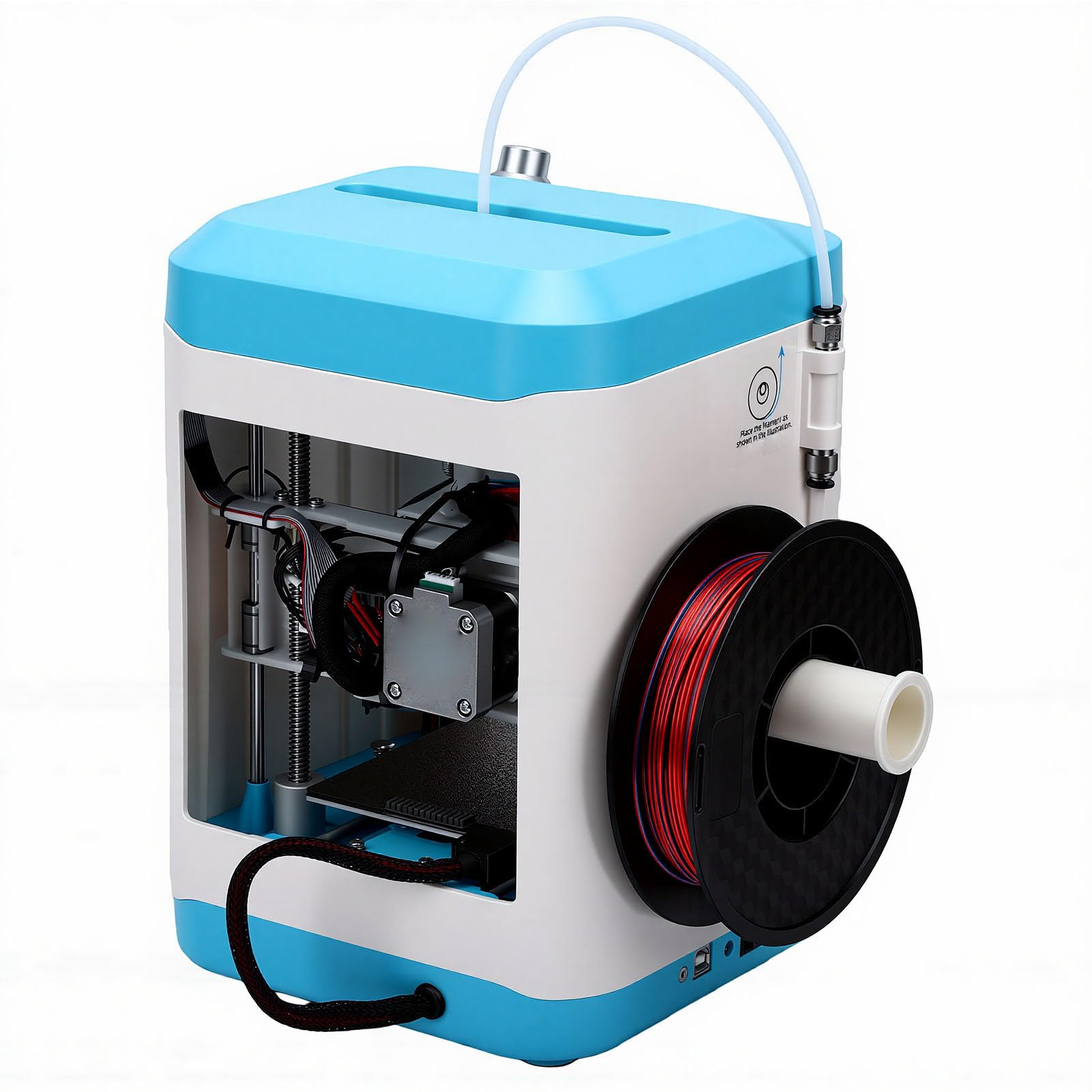 Generic Impresora 3D de Escritorio Precisa con Control de Aplicación Inteligente para el Hogar, Mini Impresora 3D WiFi, para Principiantes y Niños, Completamente Ensamblada (Enchufe de la UE)