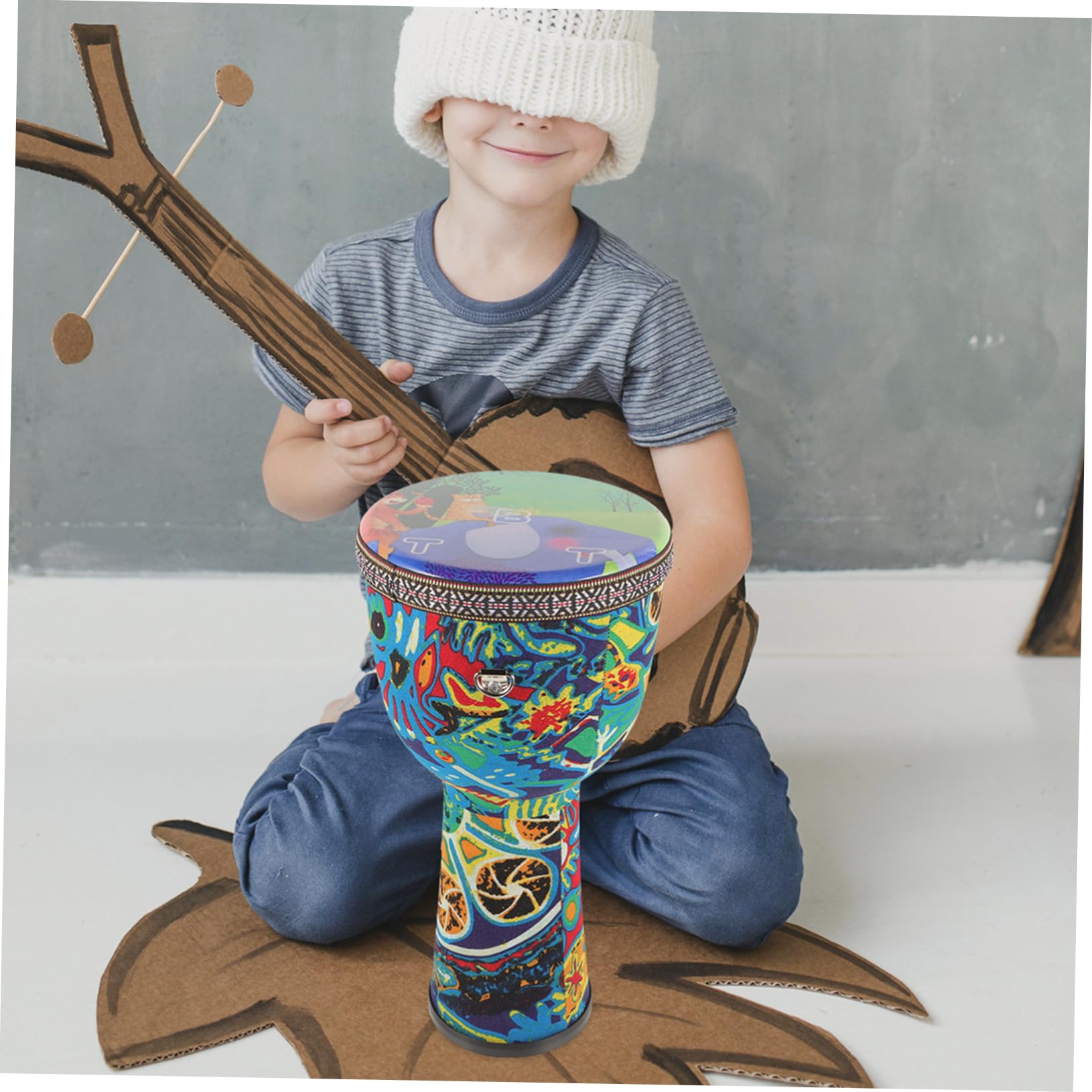 ERINGOGO Djembe Africano Mano Strumento Percussione Per Principianti e Ragazzo Ragazza Ragazza Robusto e Durevole Per Uso Lungo Termine
