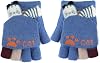Greenery-GRE Cartoon Convertible Flip Top Gloves Toddler Kids Winter Wool Knit Fingerless Gloves Mitten Cover for Girls Boys