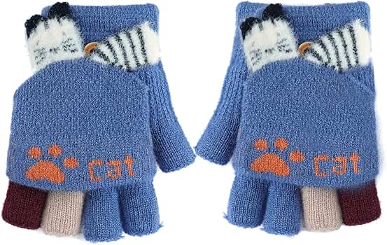 Amazon.com: Convertible Flip Top Gloves,Winter Wool Knitted