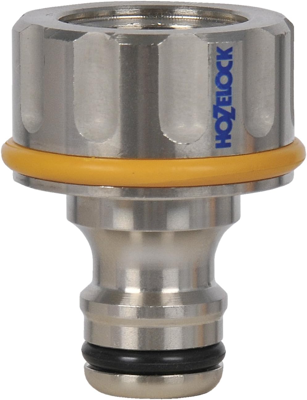 Hozelock - Outdoor Tap Connector Pro Metal ø 21mm (for taps with 1/2in BSP Threads) : for Threaded Outdoor Faucets, to Connect a Garden Hose to the Tap [2046P0000].